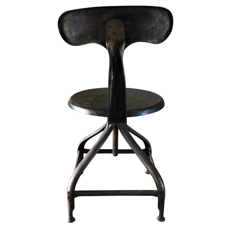 Industrial 20th Century Chaise d’Atelier Nicolle, Workshop Chair by Paul-Henry Nicolle For Sale