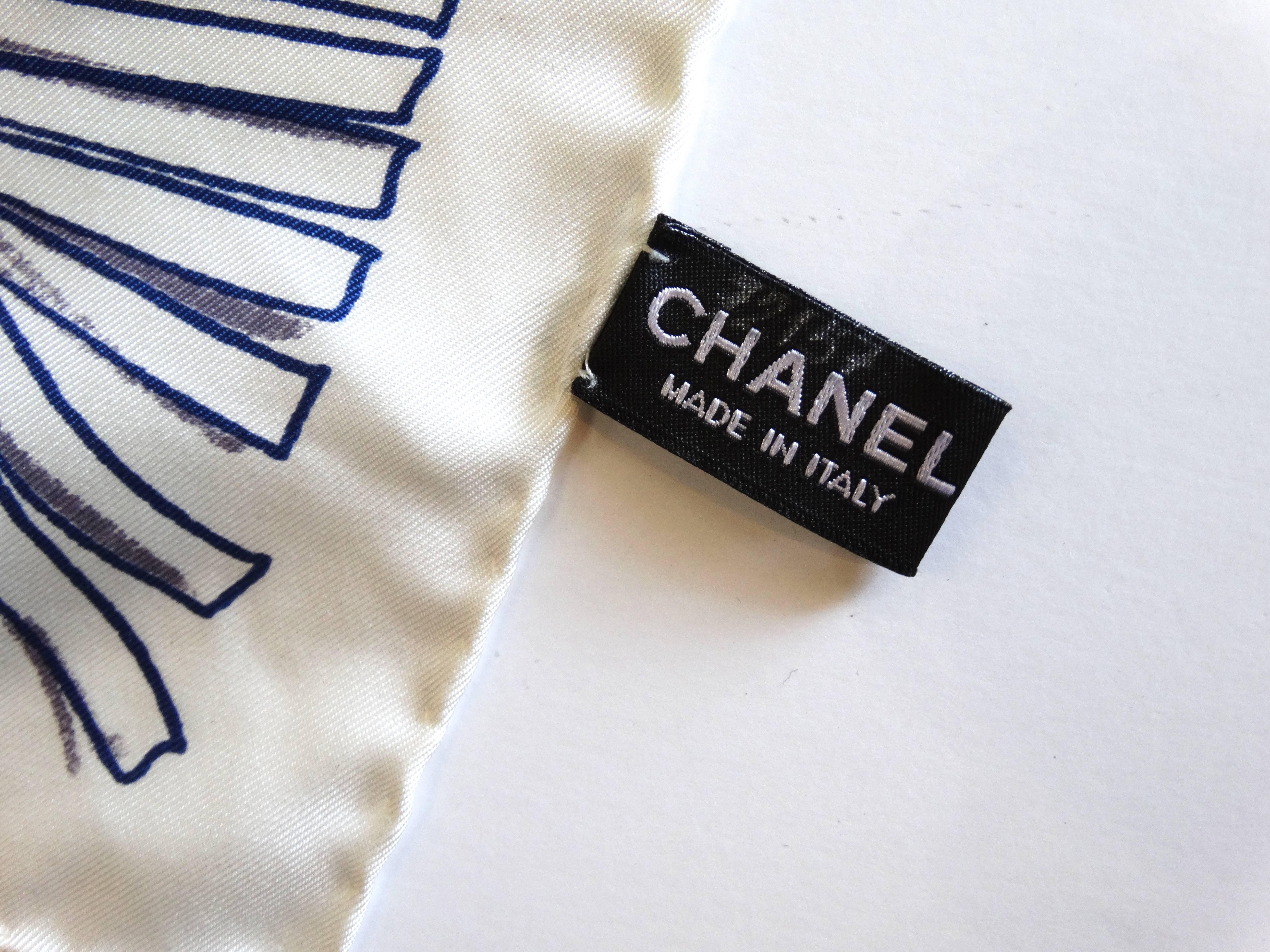 20th Century Chanel Western Silk Scarf 3