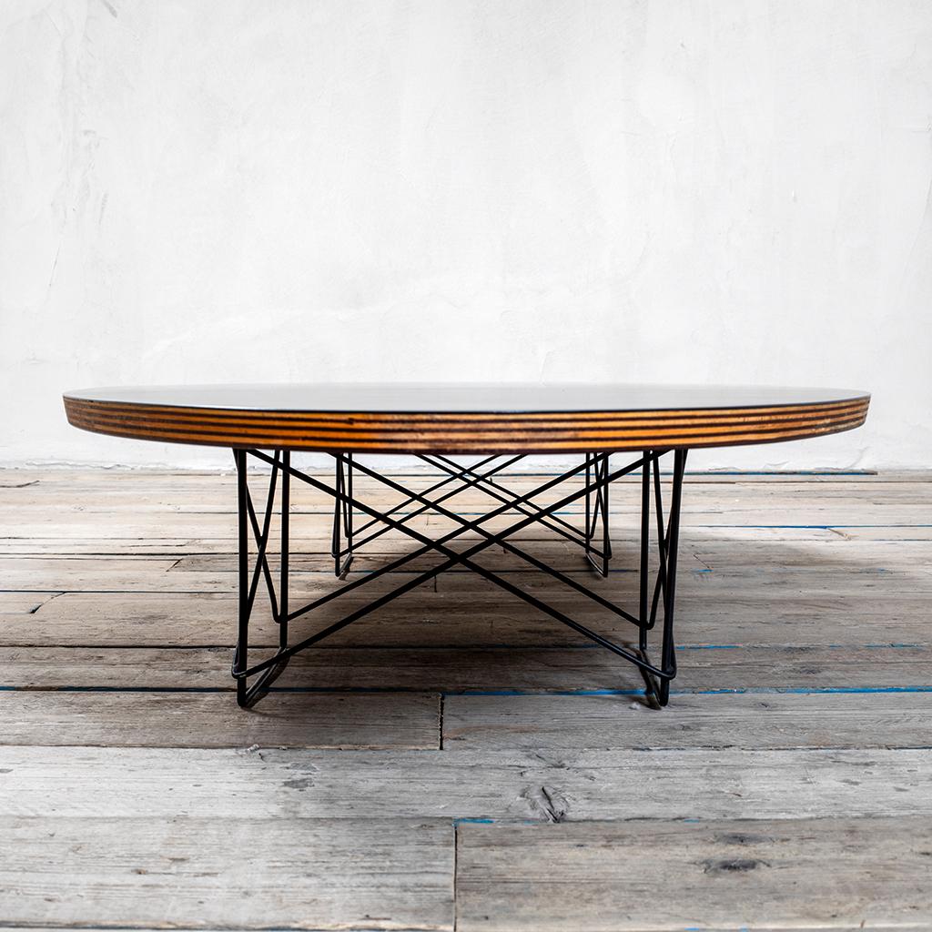American 20th Century Charles Eames Long Low Table in Metal and Wood for Herman Miller