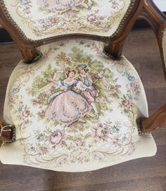 20th Century Chateau D'Ax Louis XV Tapestry Armchair