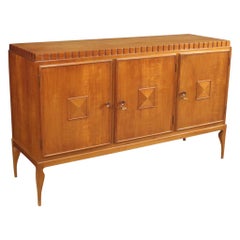 20th Century Cherry and Exotic Wood Italian Design Sideboard, 1950