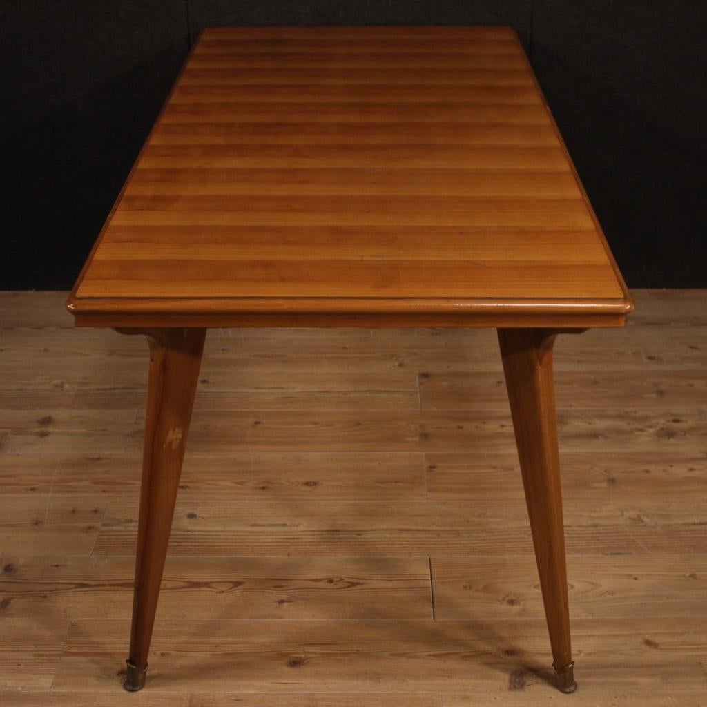 20th Century Cherry and Fruitwood Wood Italian Design Table, 1960 4