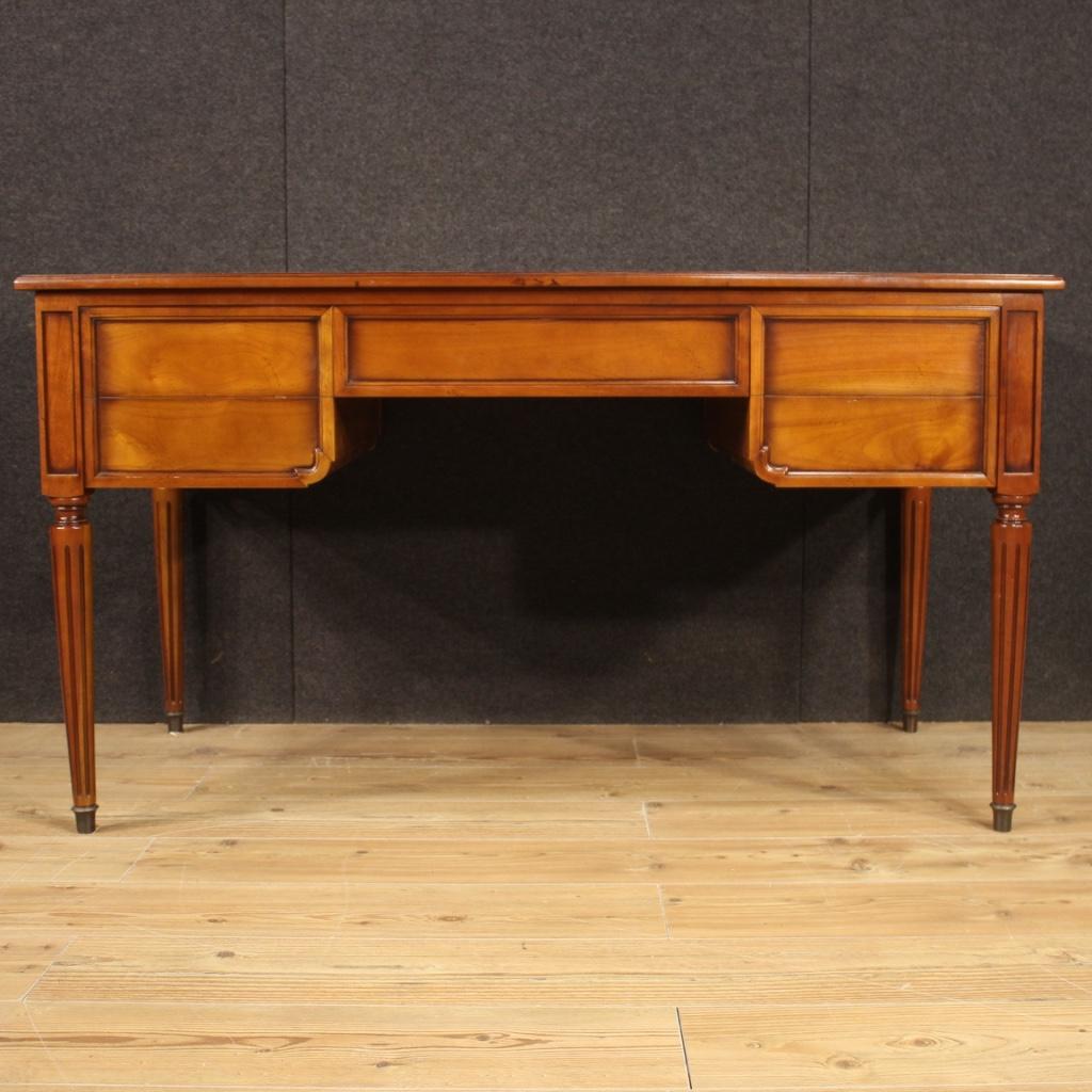 20th Century Cherry Beech and Fruitwood French Writing Desk, 1960 3