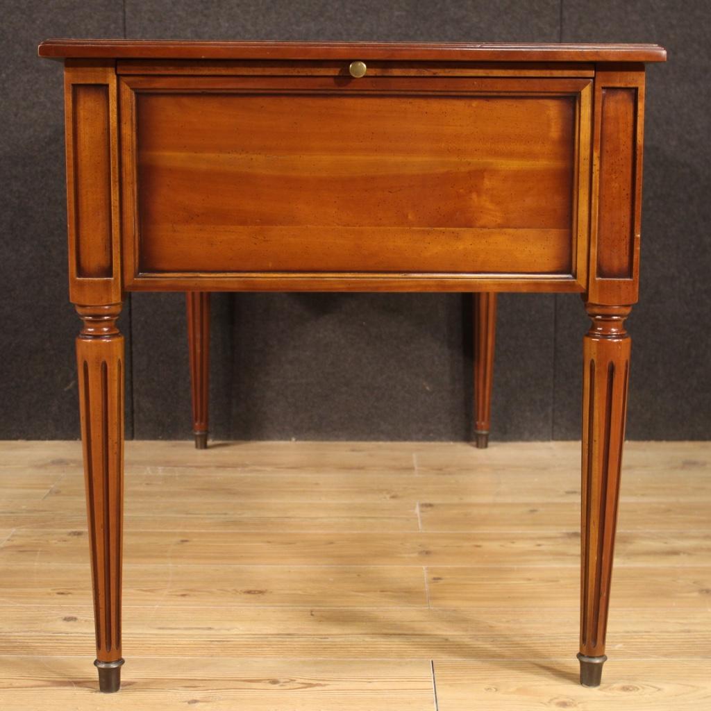 20th Century Cherry Beech and Fruitwood French Writing Desk, 1960 4