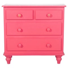 20th Century Chest of Drawers Painted Pink