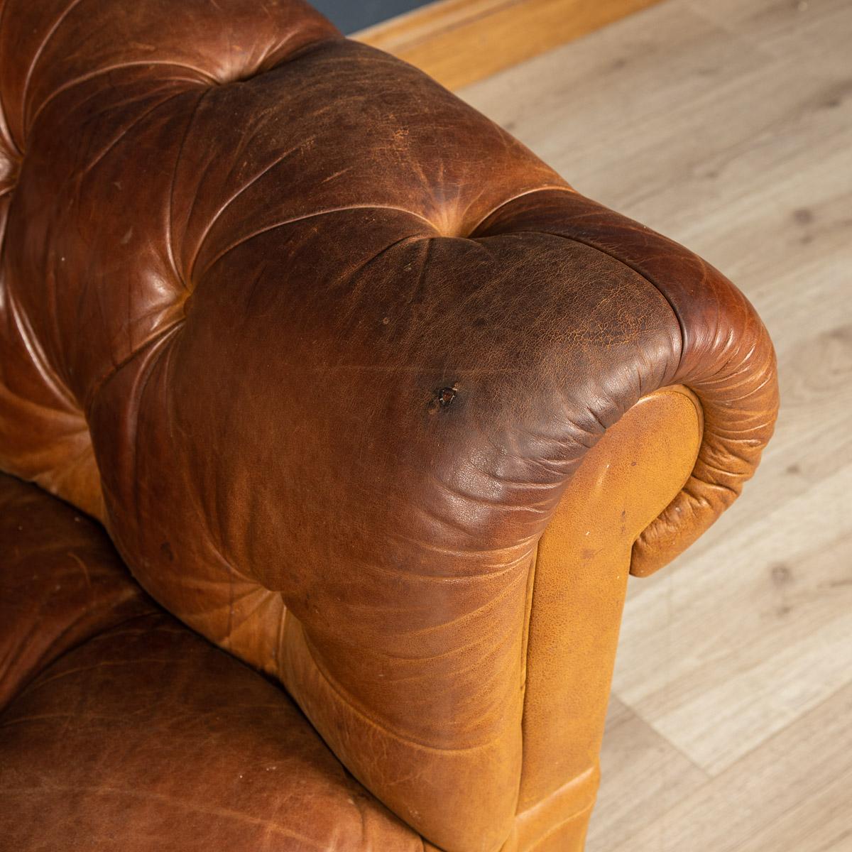 20th Century Chesterfield Leather Sofa By Laura Ashley, England, c.1970 8