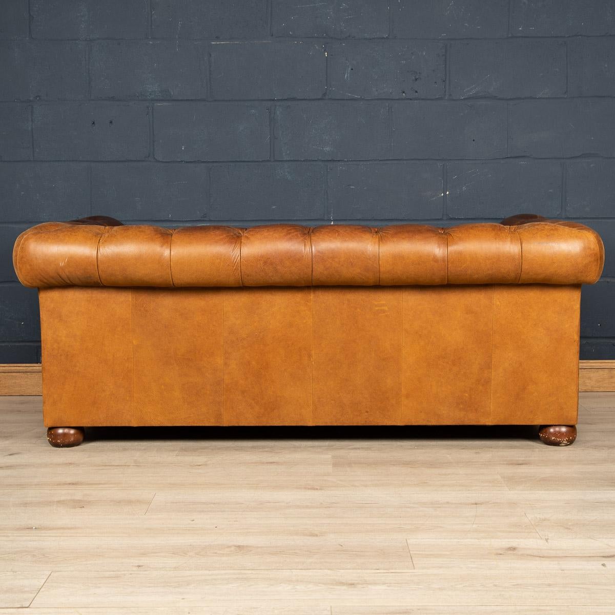 British 20th Century Chesterfield Leather Sofa by Laura Ashley, England, c.1970