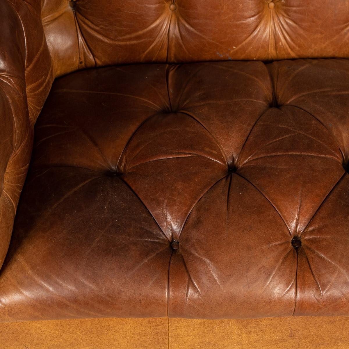 20th Century Chesterfield Leather Sofa by Laura Ashley, England, c.1970 1