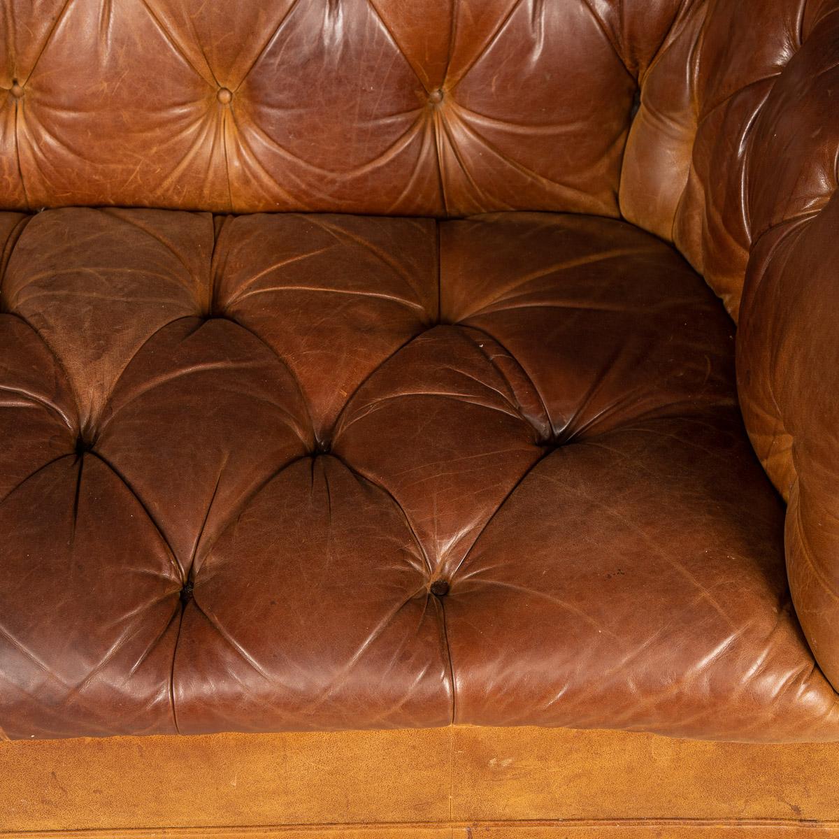 20th Century Chesterfield Leather Sofa By Laura Ashley, England, c.1970 1