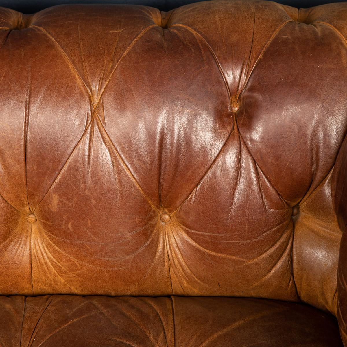20th Century Chesterfield Leather Sofa by Laura Ashley, England, c.1970 4