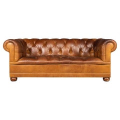 Vintage 20th Century Chesterfield Leather Sofa by Laura Ashley, England, c.1970