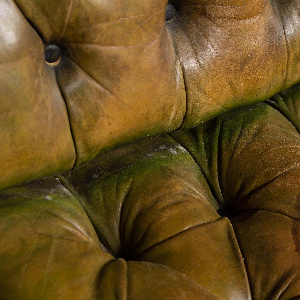 20th Century Chesterfield Leather Sofa with Button Down Seat, circa 1920 14