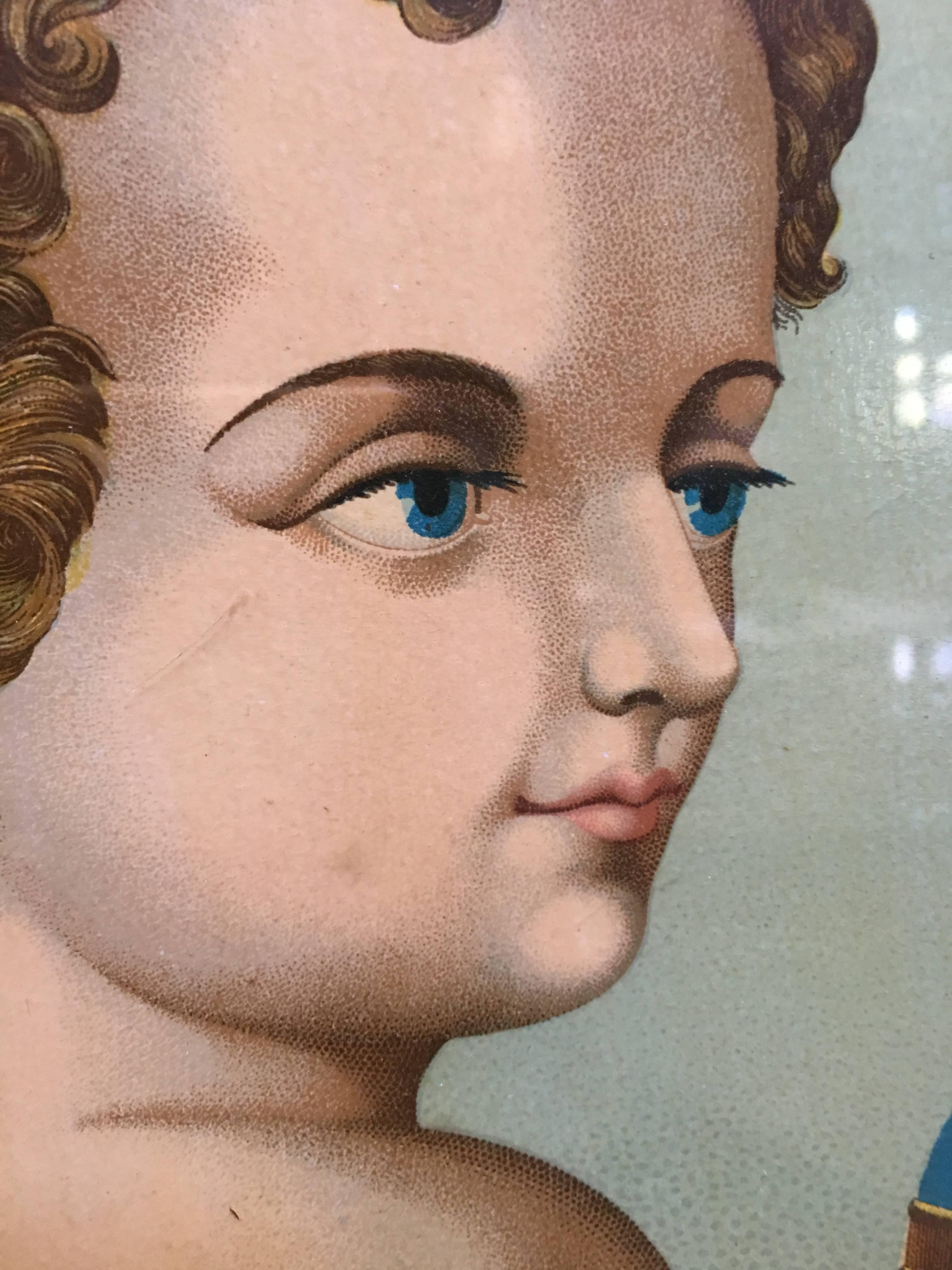Child Jesus des 20. Jahrhunderts mit königlichem Globus und eiserner Rahmen (Elisabethanisch) im Angebot