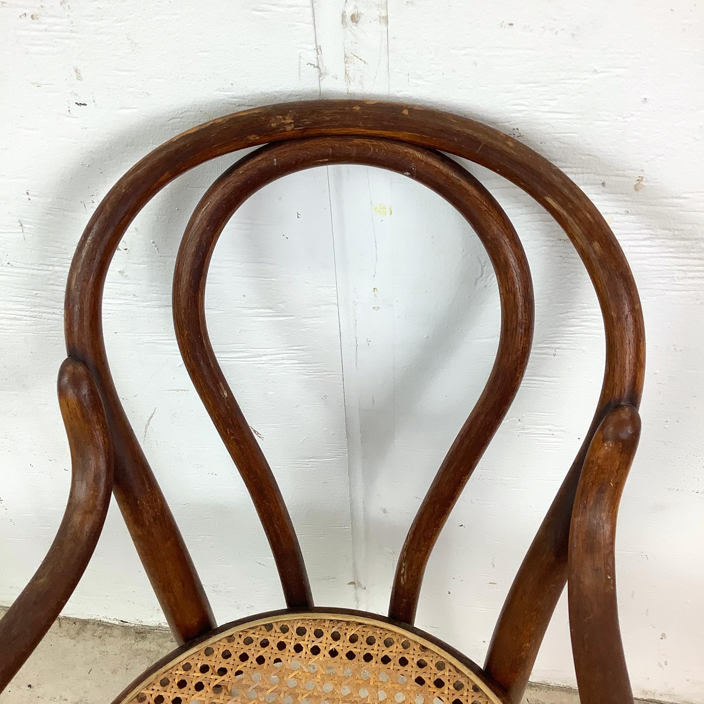 Sconosciuto Poltrona in bengala per bambini del 20° secolo - stile Thonet in vendita