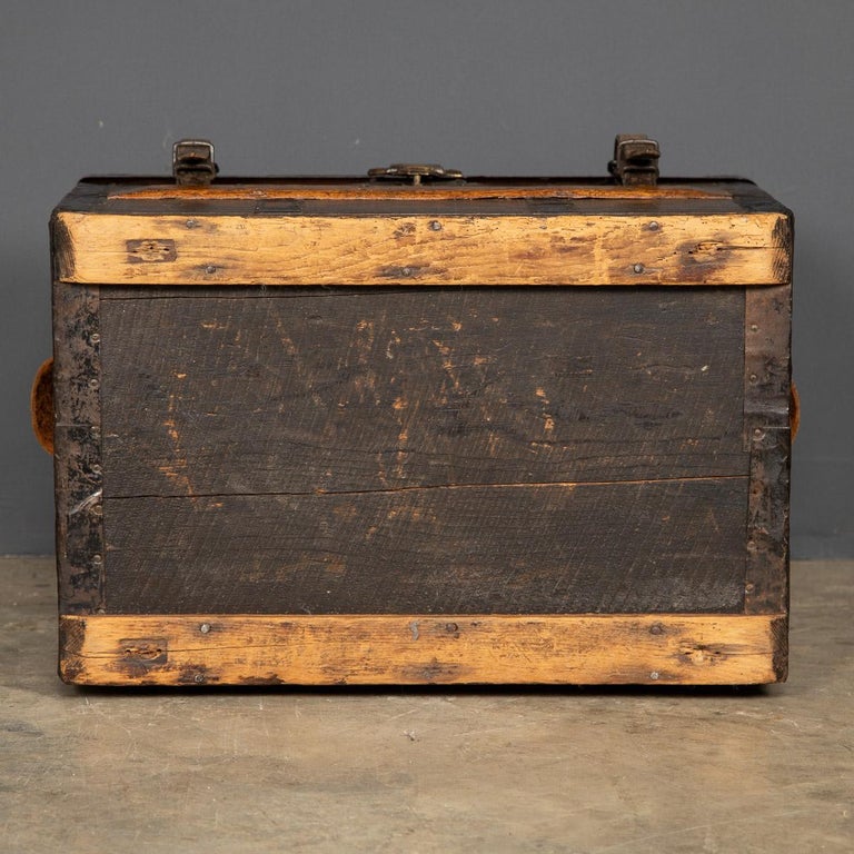 Steel 20th Century Childs Traveling Trunk, c.1900 For Sale