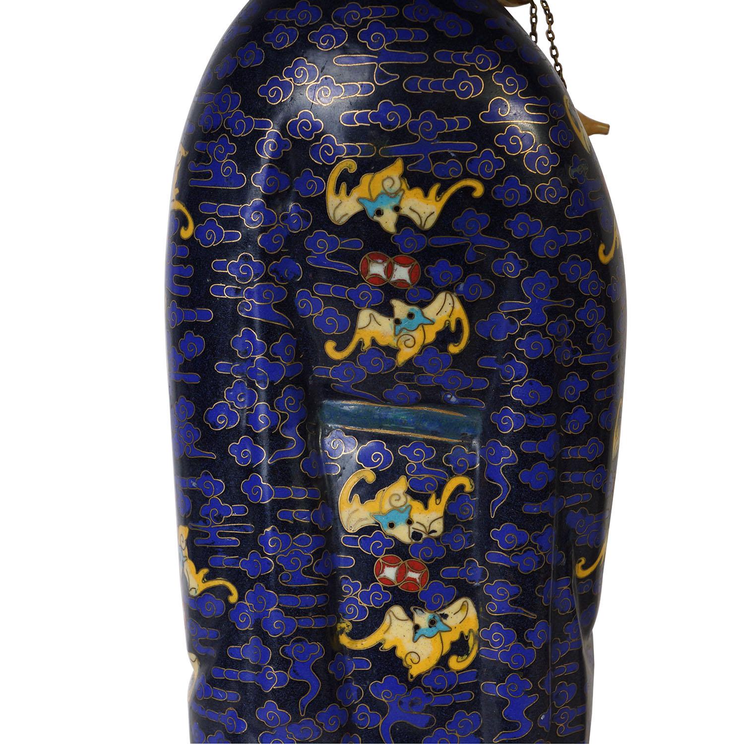 Estatuaria China Antigua de Cloisonné del Siglo XX Estrella de la Longevidad en venta 3