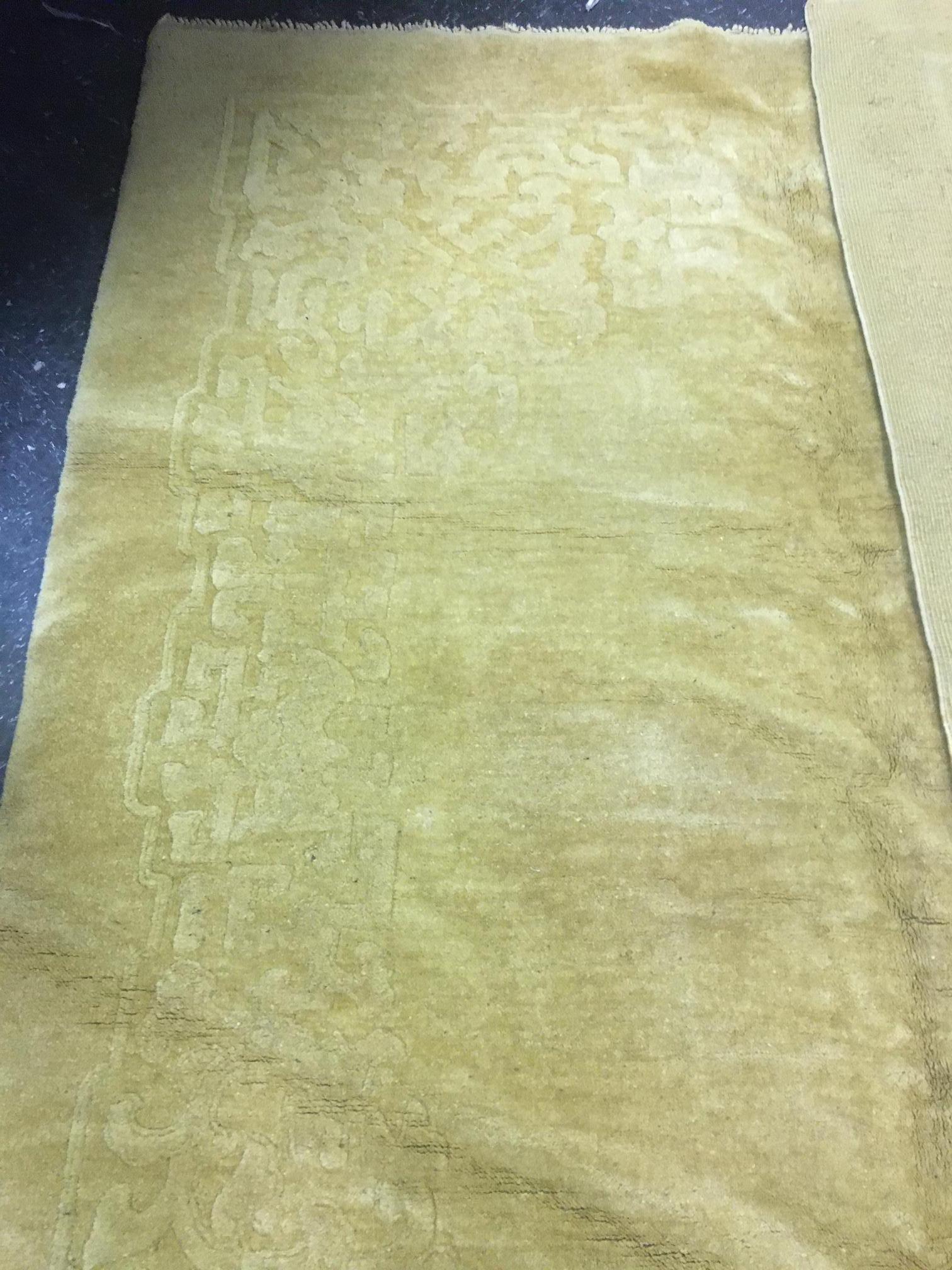 20th century Chinese Carpet with Sculpted Border For Sale 2