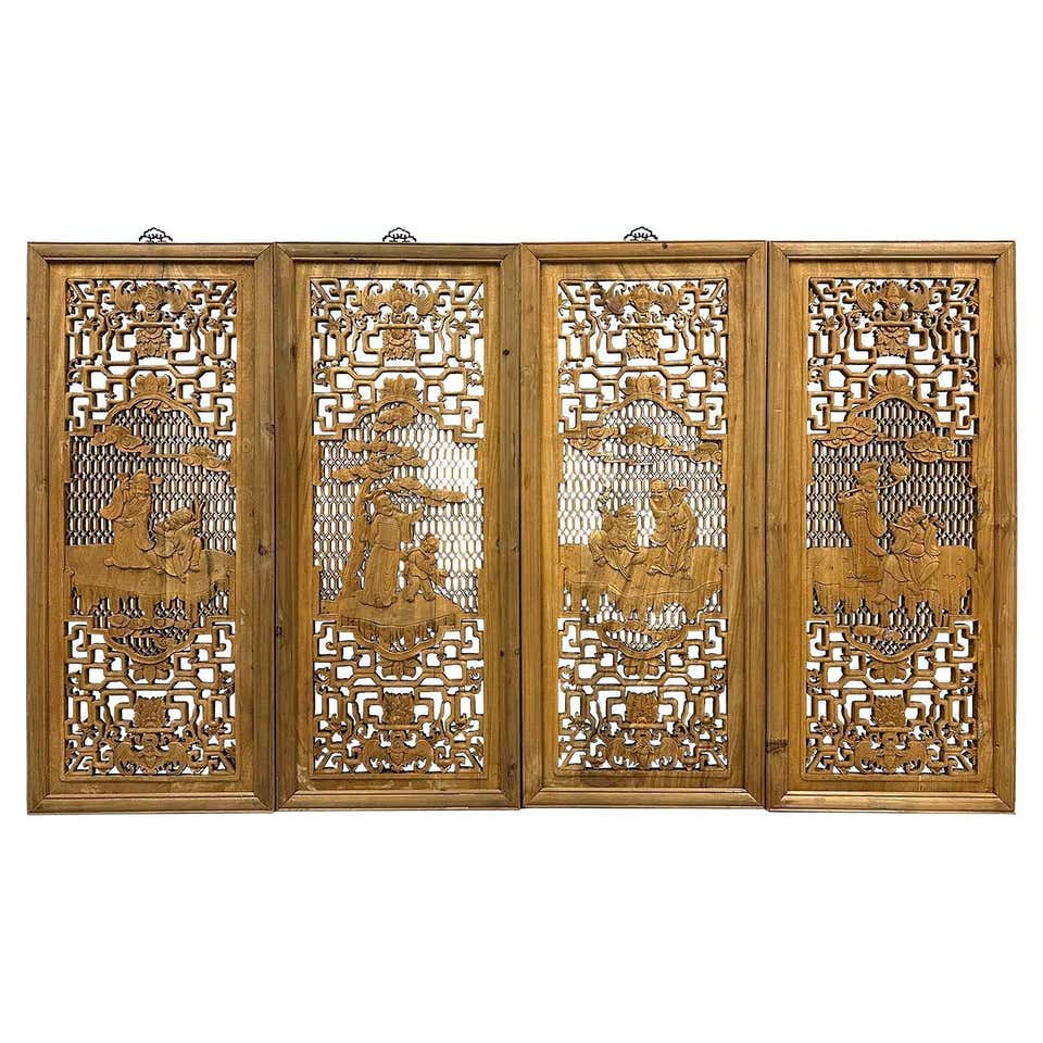 Chinese Wall Panel Pattern Chinese Wall Art Panels - 45 For Sale on 1stDibs | chinese wall panels ...