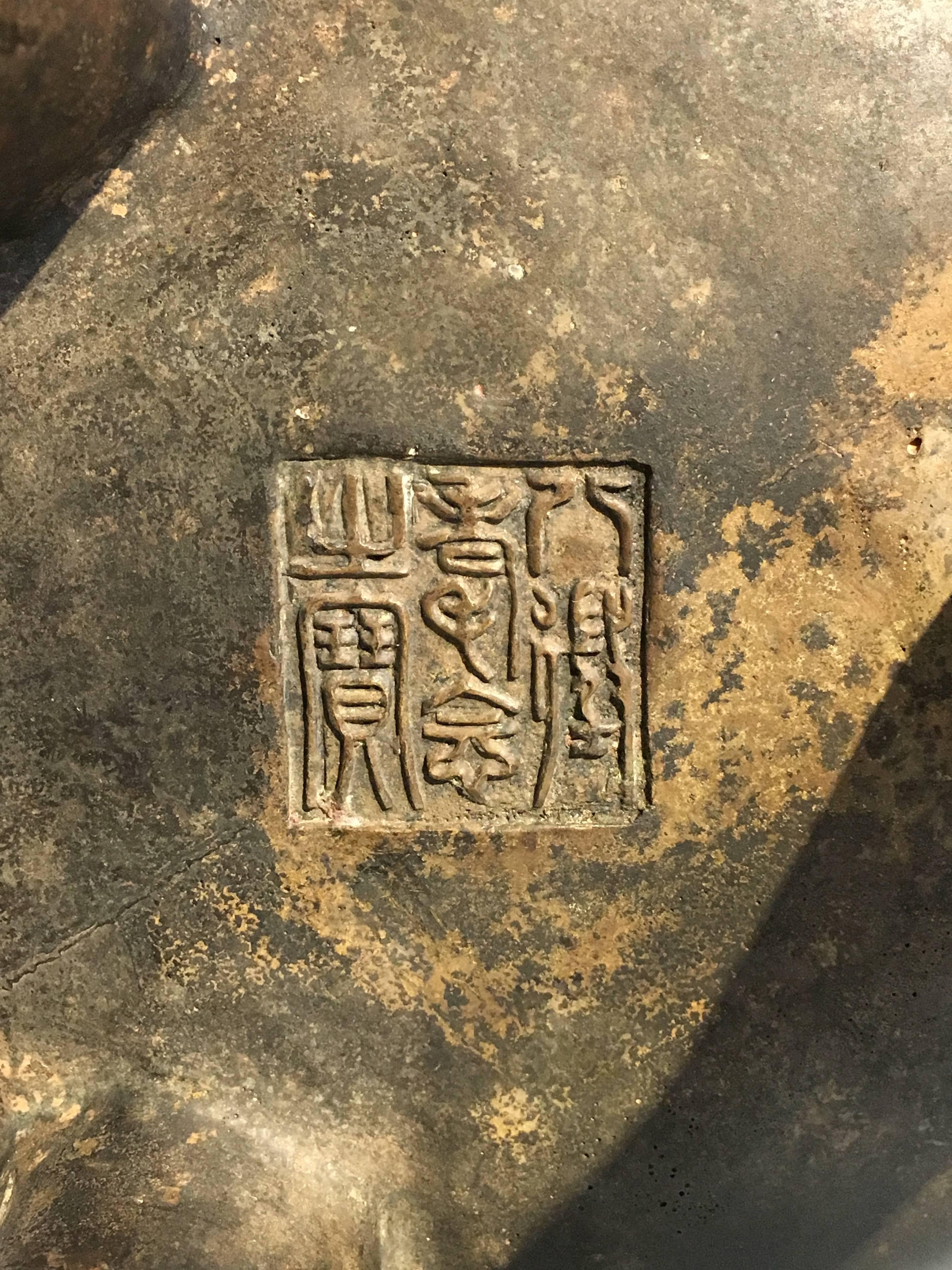 Chinesischer Ding-Dynastie- Censer aus Bronzeguss, frühes 20. Jahrhundert, China im Angebot 5
