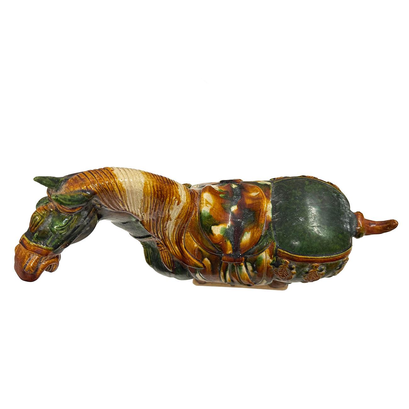20th Century Chinese Ceramic Tang San Cai (Tri Color)Horse For Sale 6
