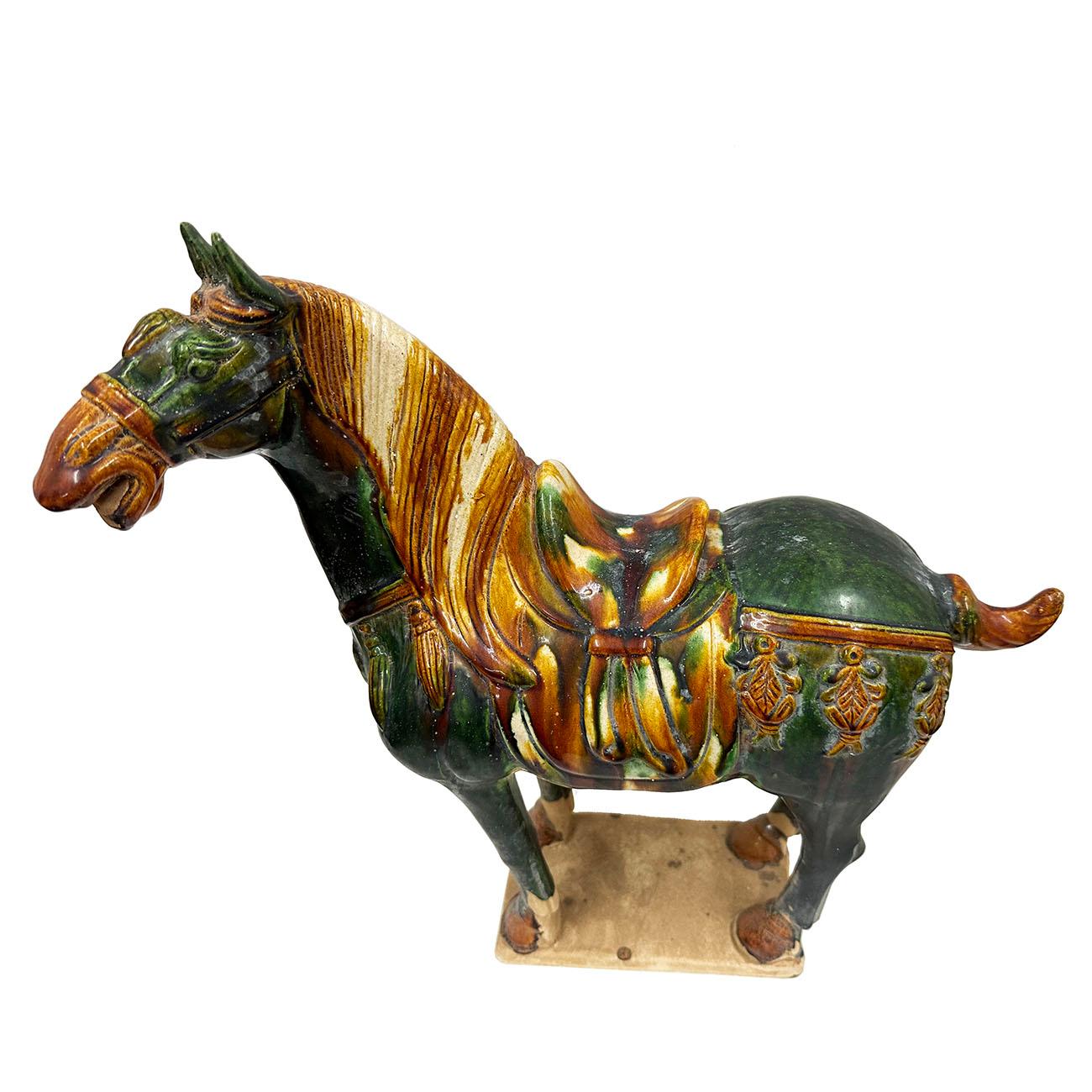 20th Century Chinese Ceramic Tang San Cai (Tri Color)Horse For Sale 7