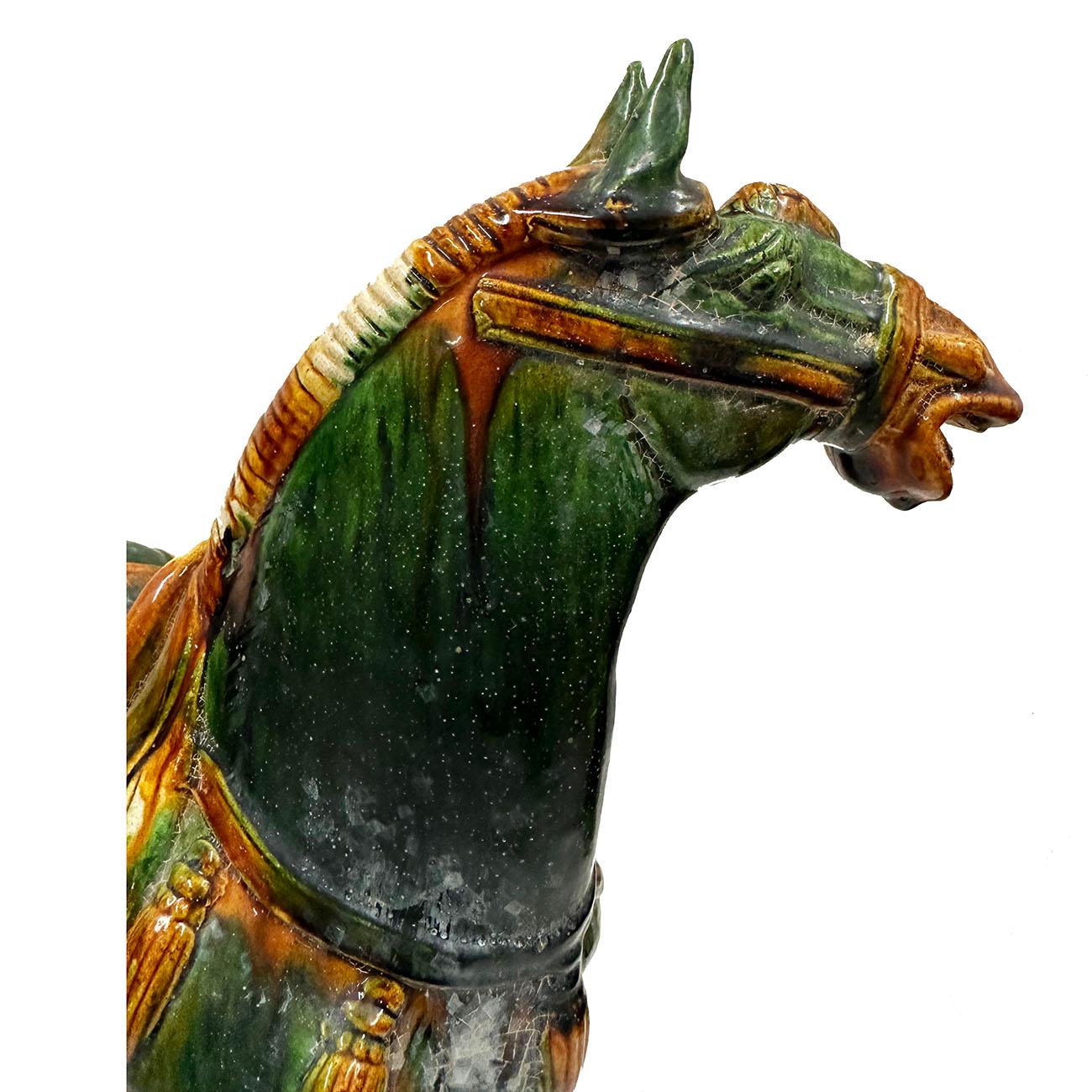 20th Century Chinese Ceramic Tang San Cai (Tri Color)Horse For Sale 2