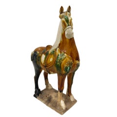 20th Century Chinese Ceramic Tang SanCai (tri color)Horse