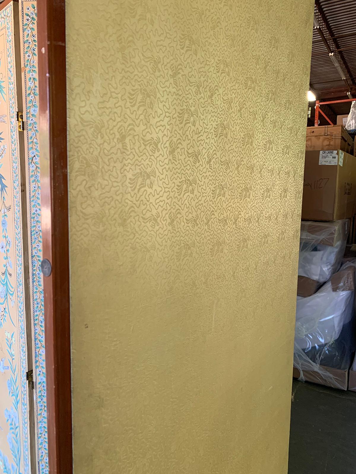 20th Century Chinese Chinoiserie Four-Panel Paper Screen 10