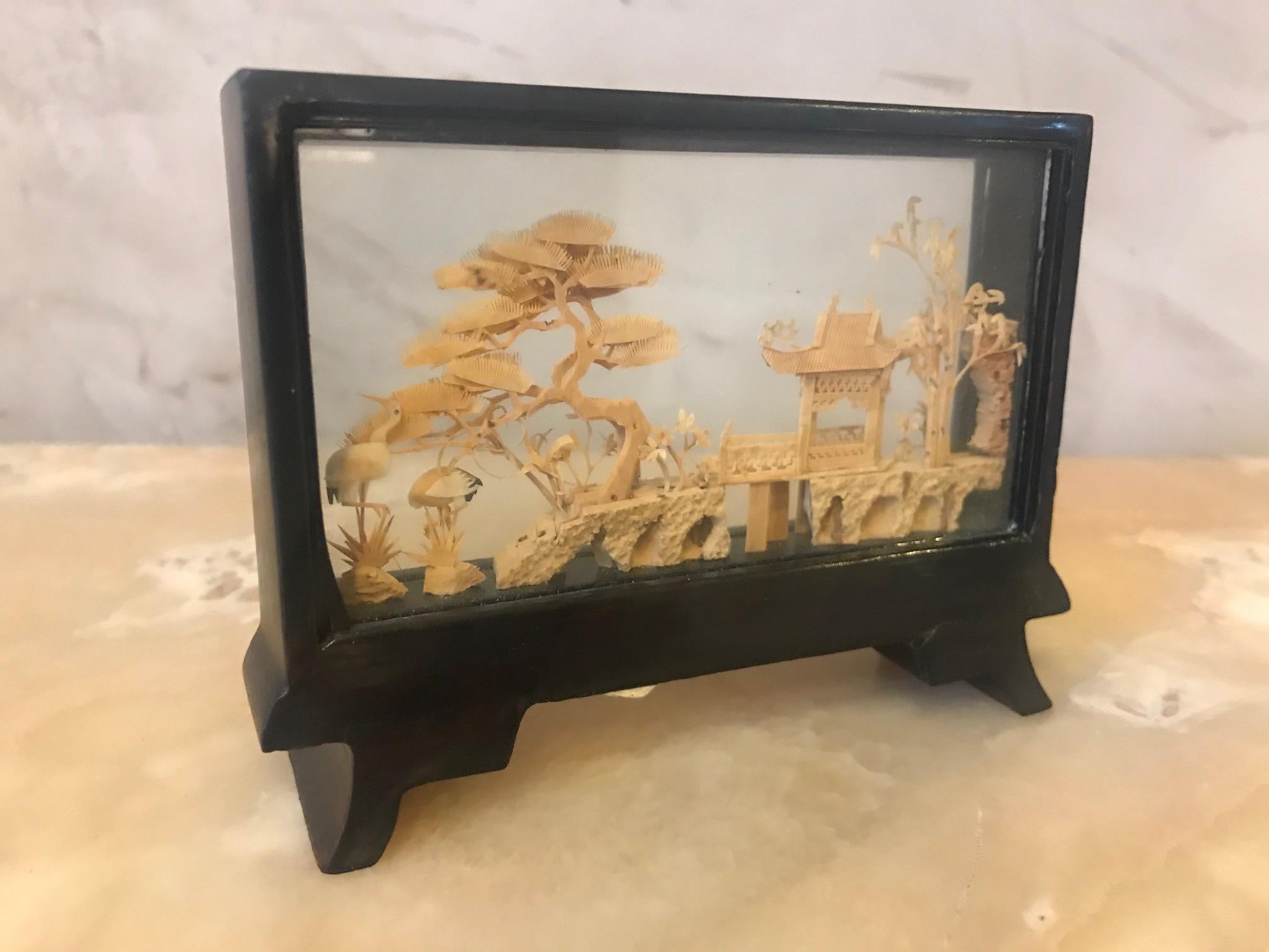 20th Century Chinese Cork Diorama, 1950s 2
