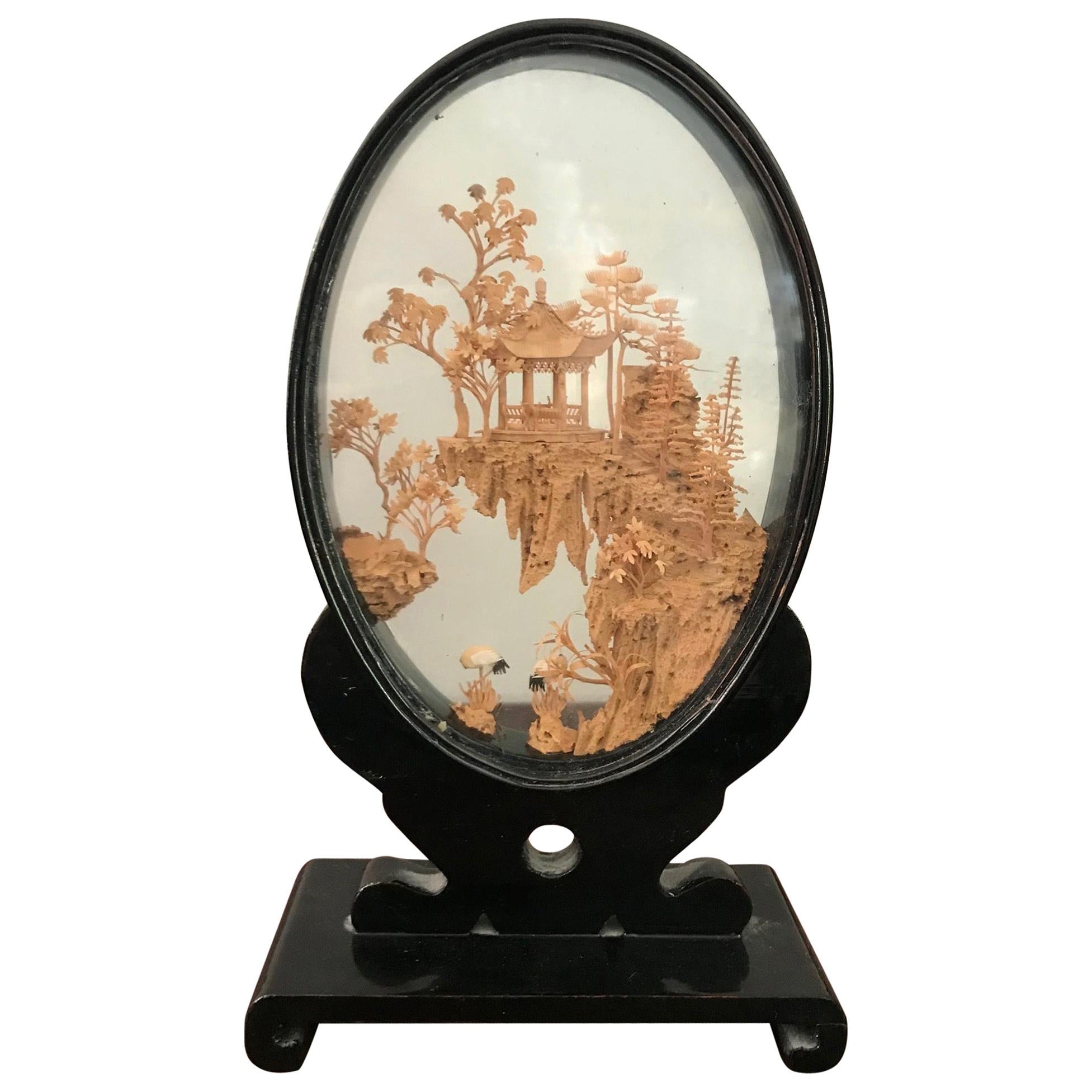 20th Century Chinese Cork Diorama