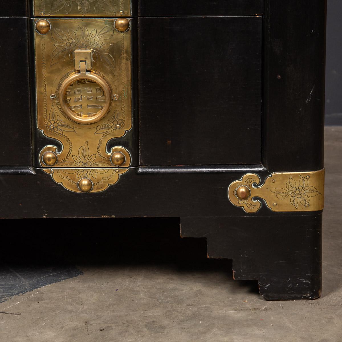 20th Century Chinese Ebonised Chest of Drawers with Top Lid, C.1940 13