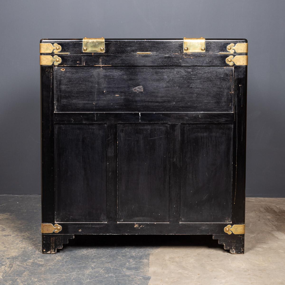 20th Century Chinese Ebonised Chest of Drawers with Top Lid, C.1940 1