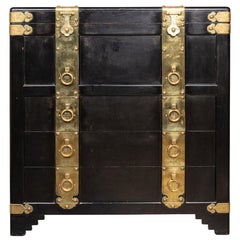 20th Century Chinese Ebonised Chest of Drawers with Top Lid, C.1940