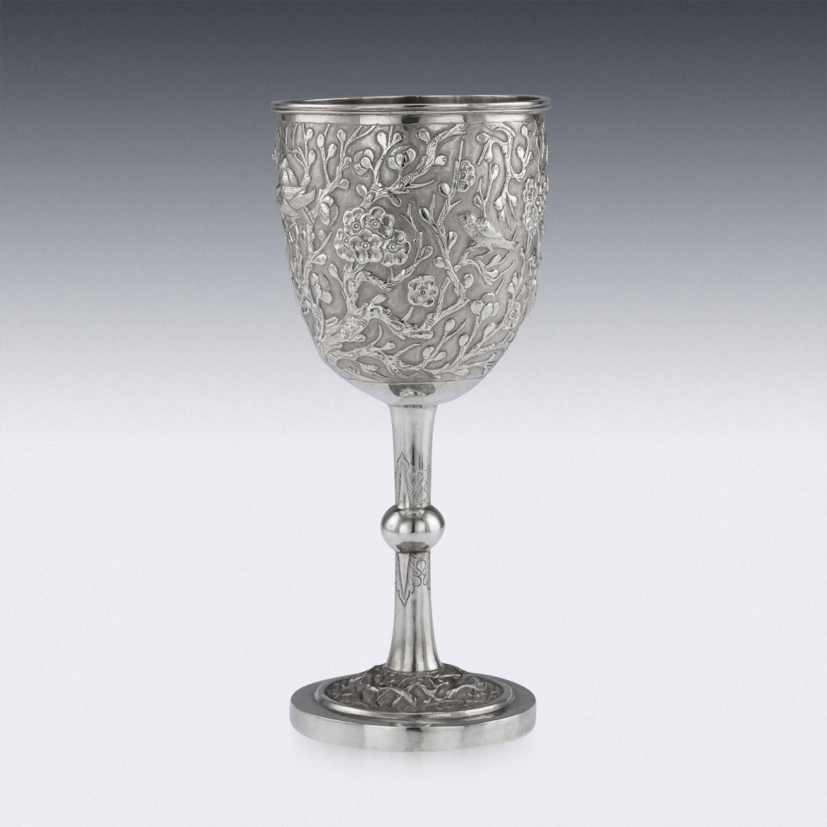20th Century Chinese Export Silver Presentation Goblet by Taiping, circa 1904 In Good Condition In Royal Tunbridge Wells, Kent