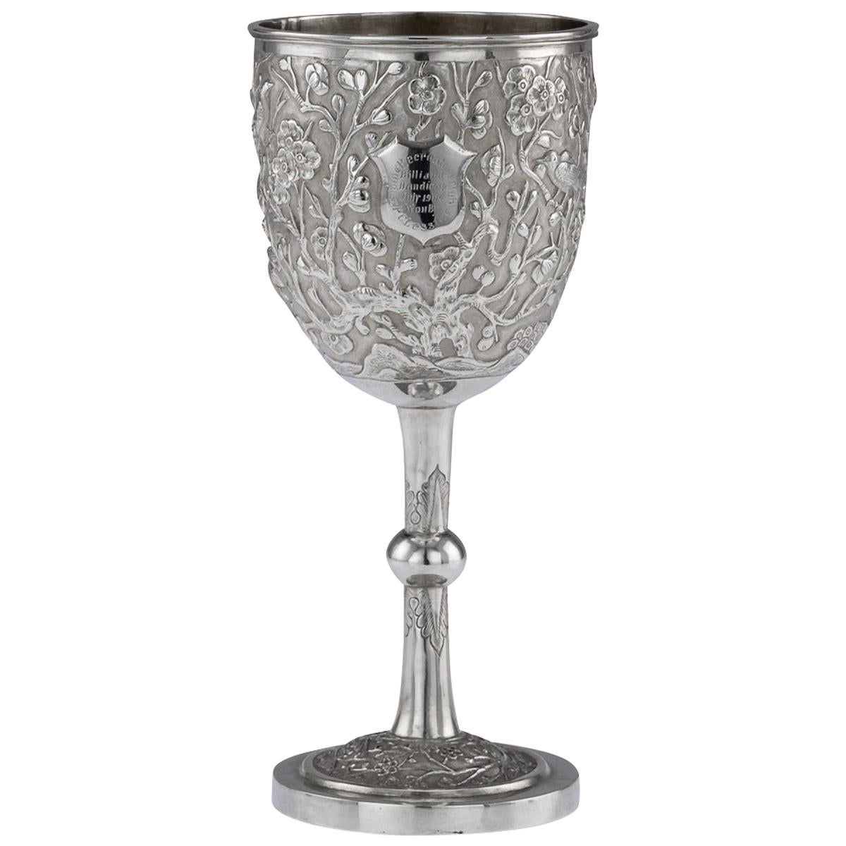 20th Century Chinese Export Silver Presentation Goblet by Taiping, circa 1904