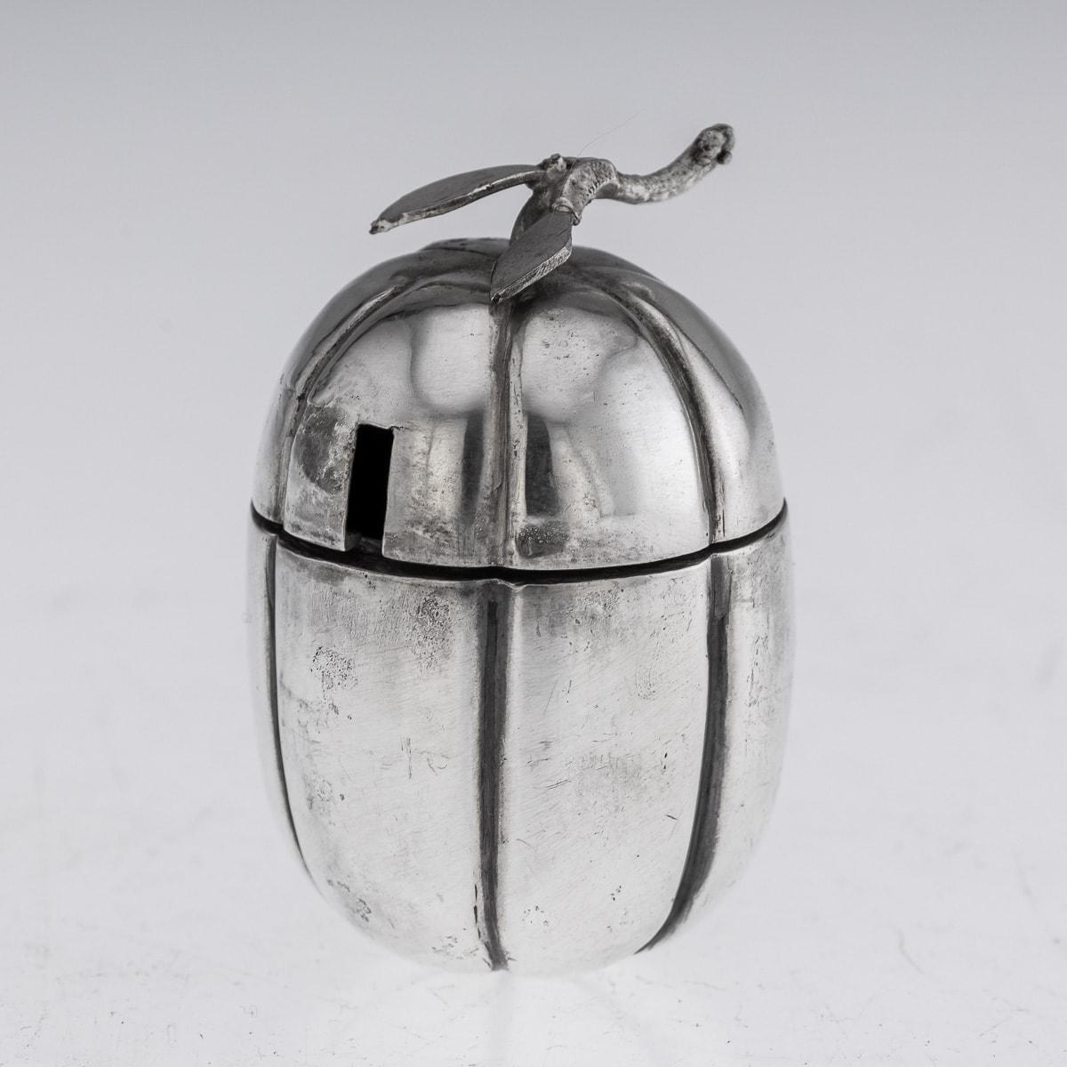 20th Century Chinese Export Solid Silver Condiment Set, c.1900 For Sale 14