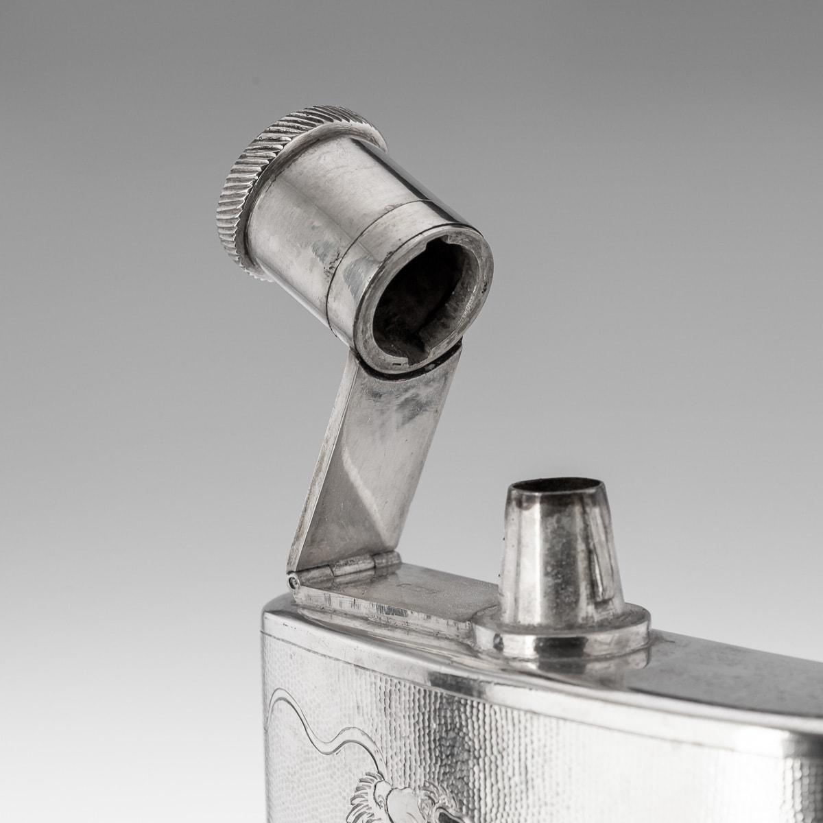 20th Century Chinese Export Solid Silver Hip Flask, c.1930 7