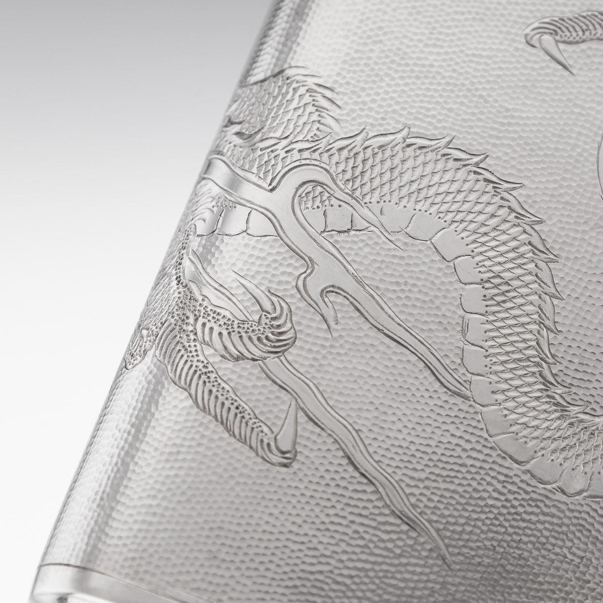 20th Century Chinese Export Solid Silver Hip Flask, c.1930 5