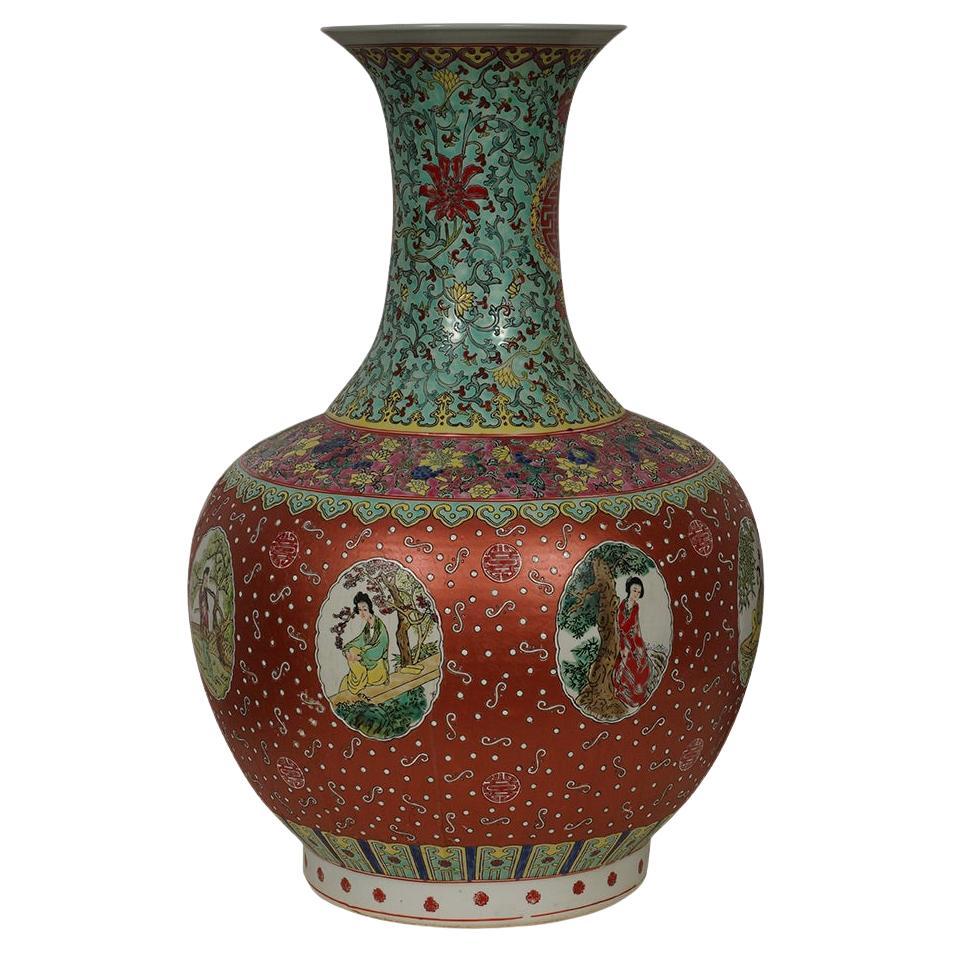 20th Century Chinese Famille Rose Porcelain Vase
