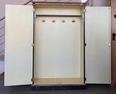 20th Century Chinese Green Lacquer Painted Two-Door Cabinet or Entry Piece
