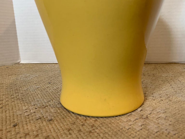 20th Century Chinese Imperial Style Yellow Monochrome Baluster Vase