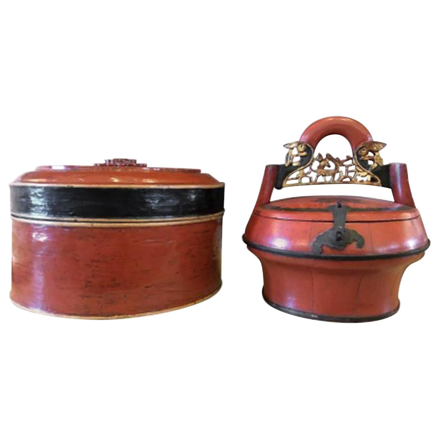 20th Century Chinese Lacquered Containers For Sale