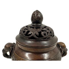 20th Century Chinese Ming Style Bronze Incense Burner