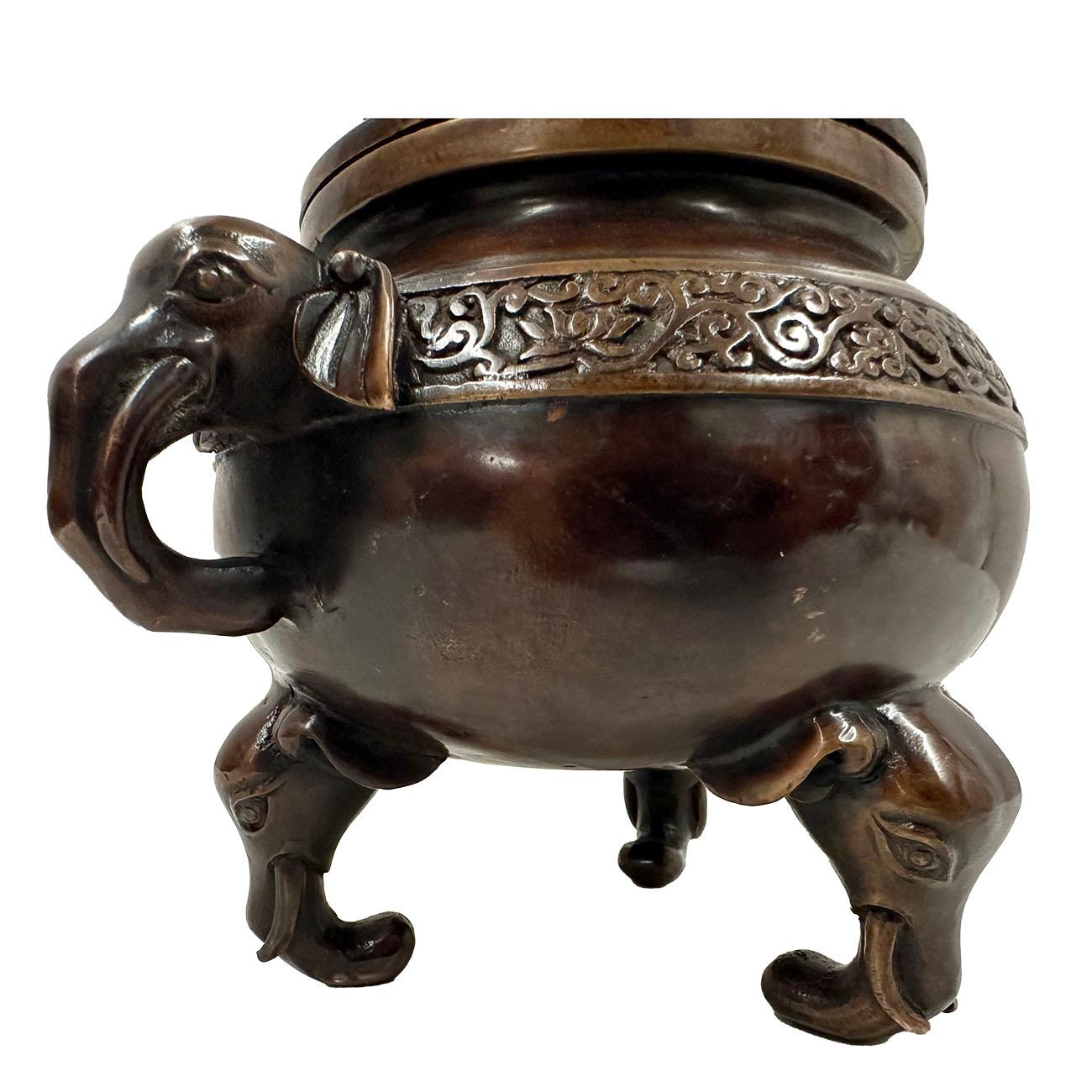 20th Century Chinese Ming Style Bronze Incense Burner 1