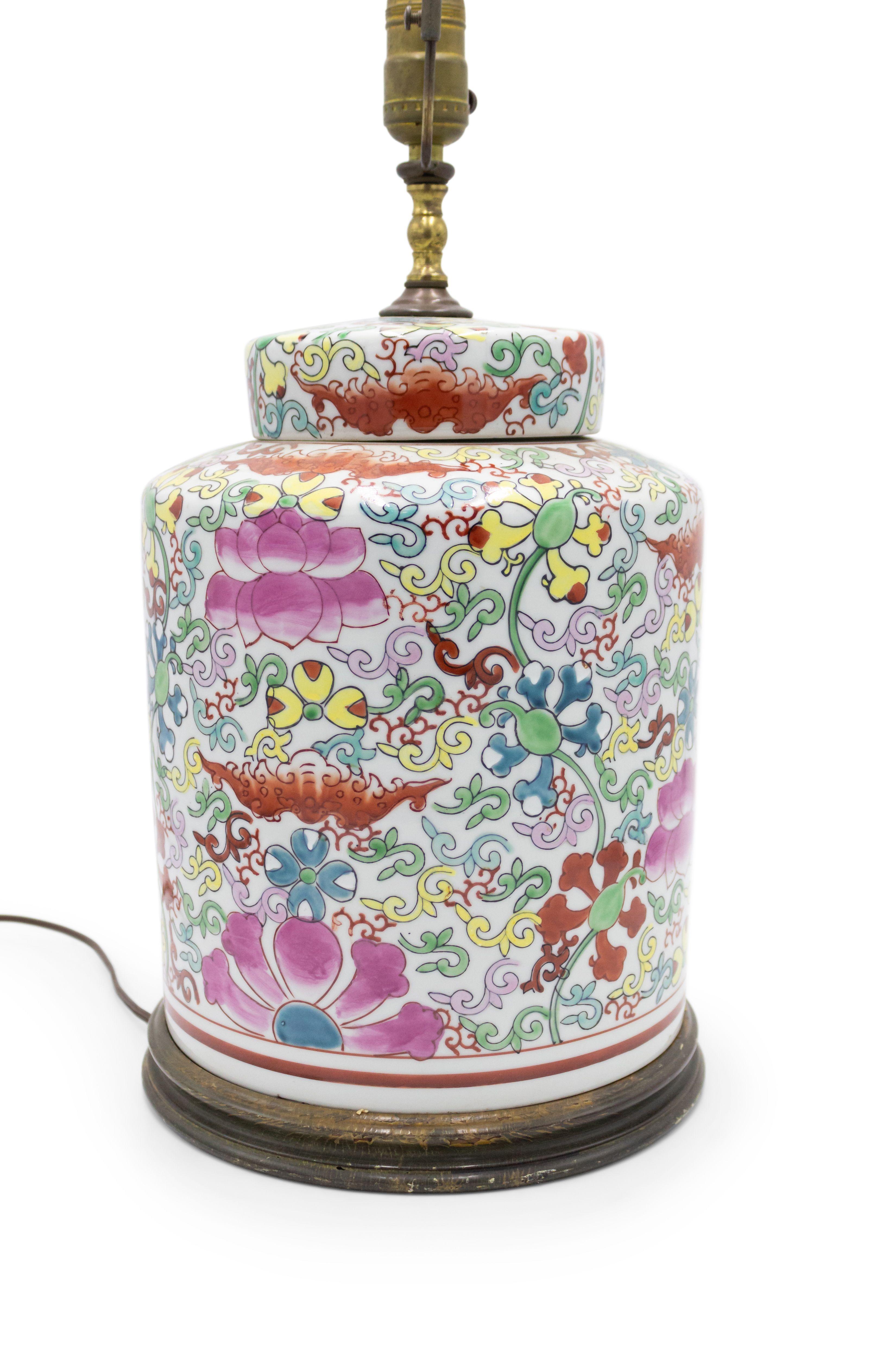 20th Century Chinese Porcelain Ginger Jar Table Lamp en Bueno estado para la venta en Queens, NY