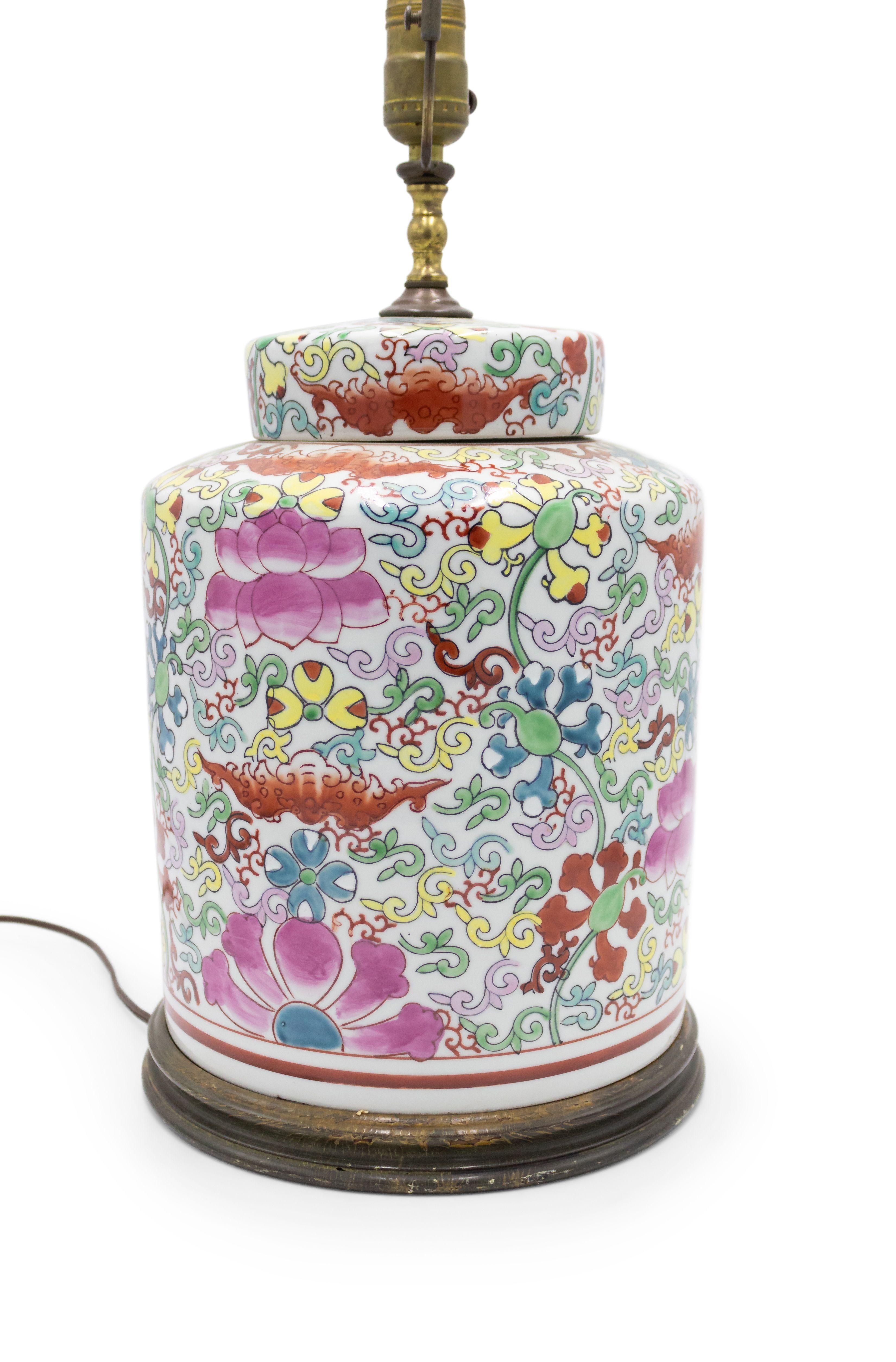 Unknown 20th Century Chinese Porcelain Ginger Jar Table Lamp For Sale