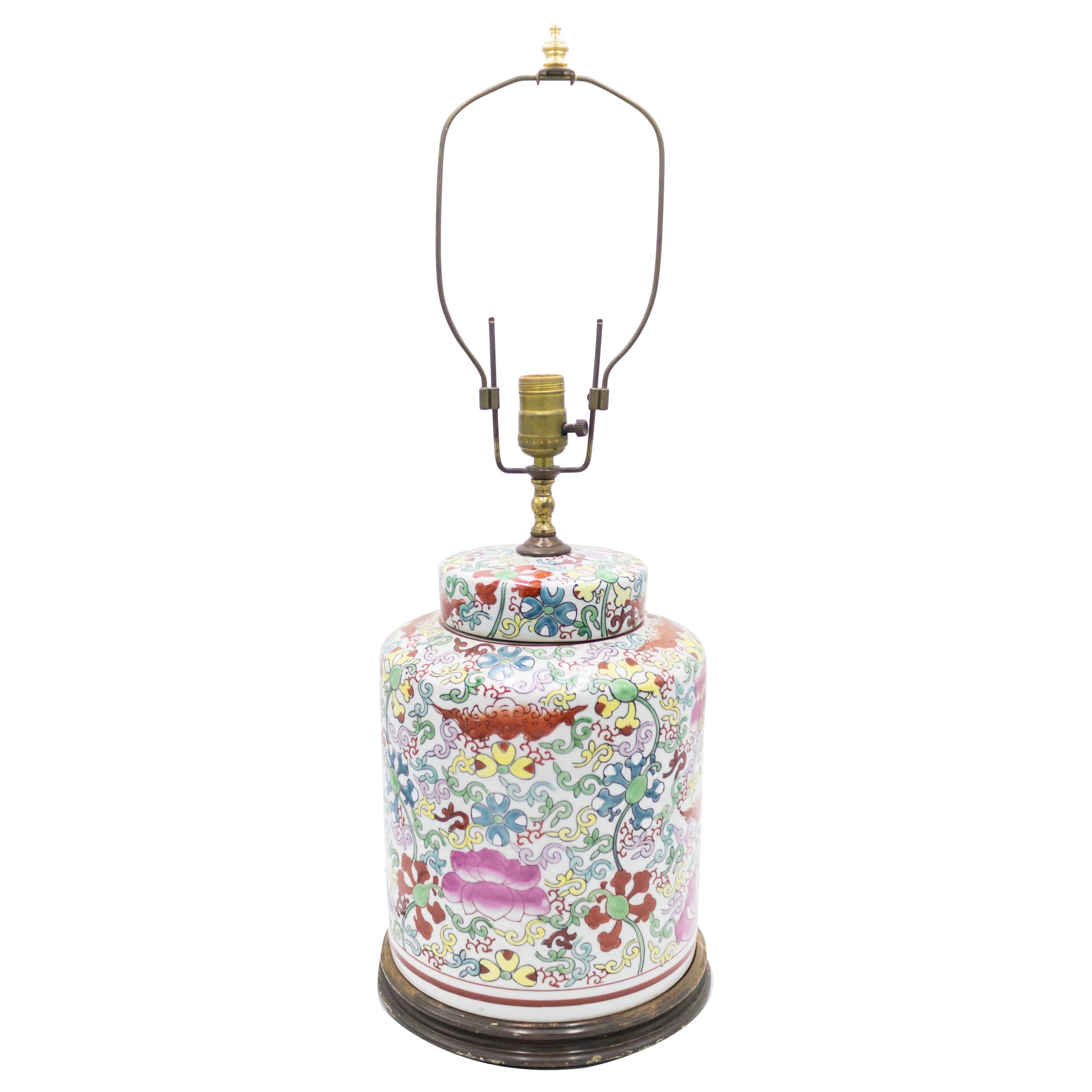 20. Jahrhundert Chinesisch Porzellan Ginger Jar Tischlampe