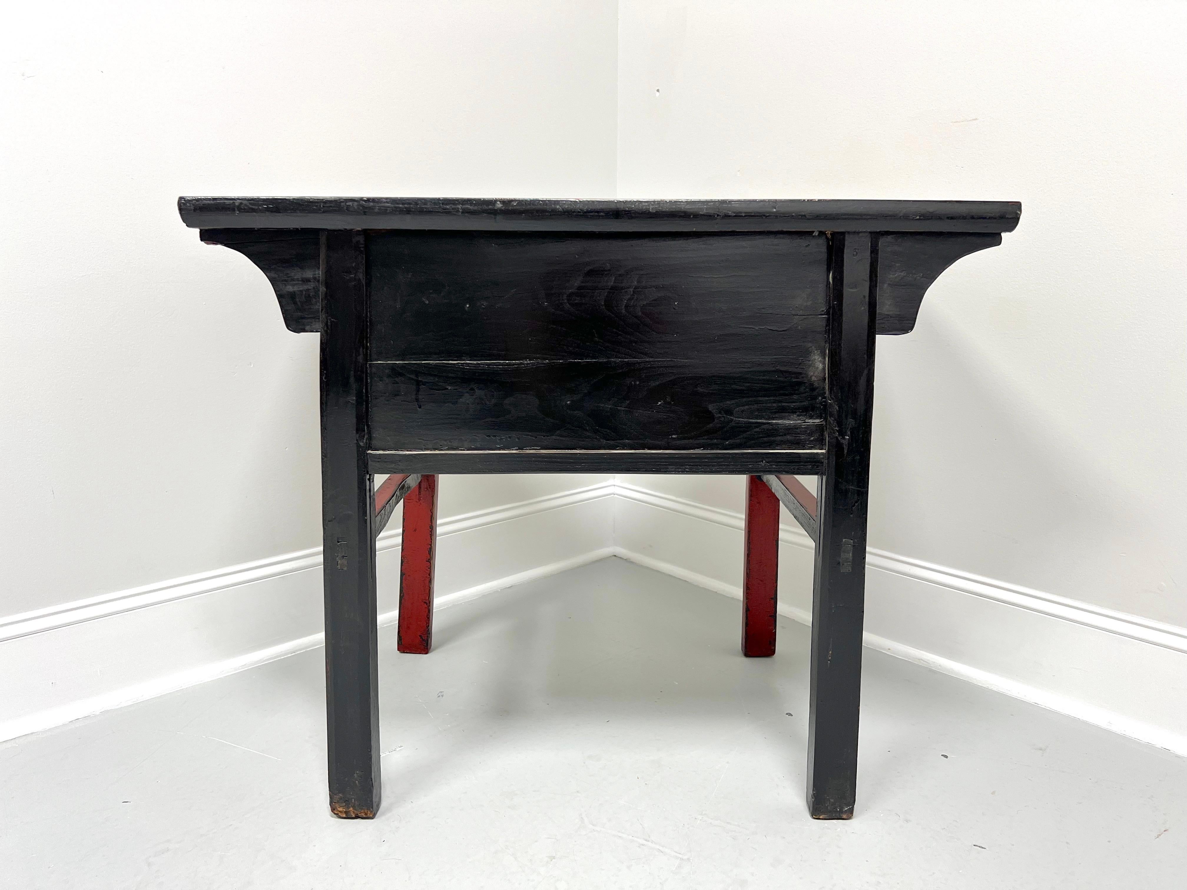 20th Century Chinese Red Painted Distressed Altar Table In Good Condition For Sale In Charlotte, NC