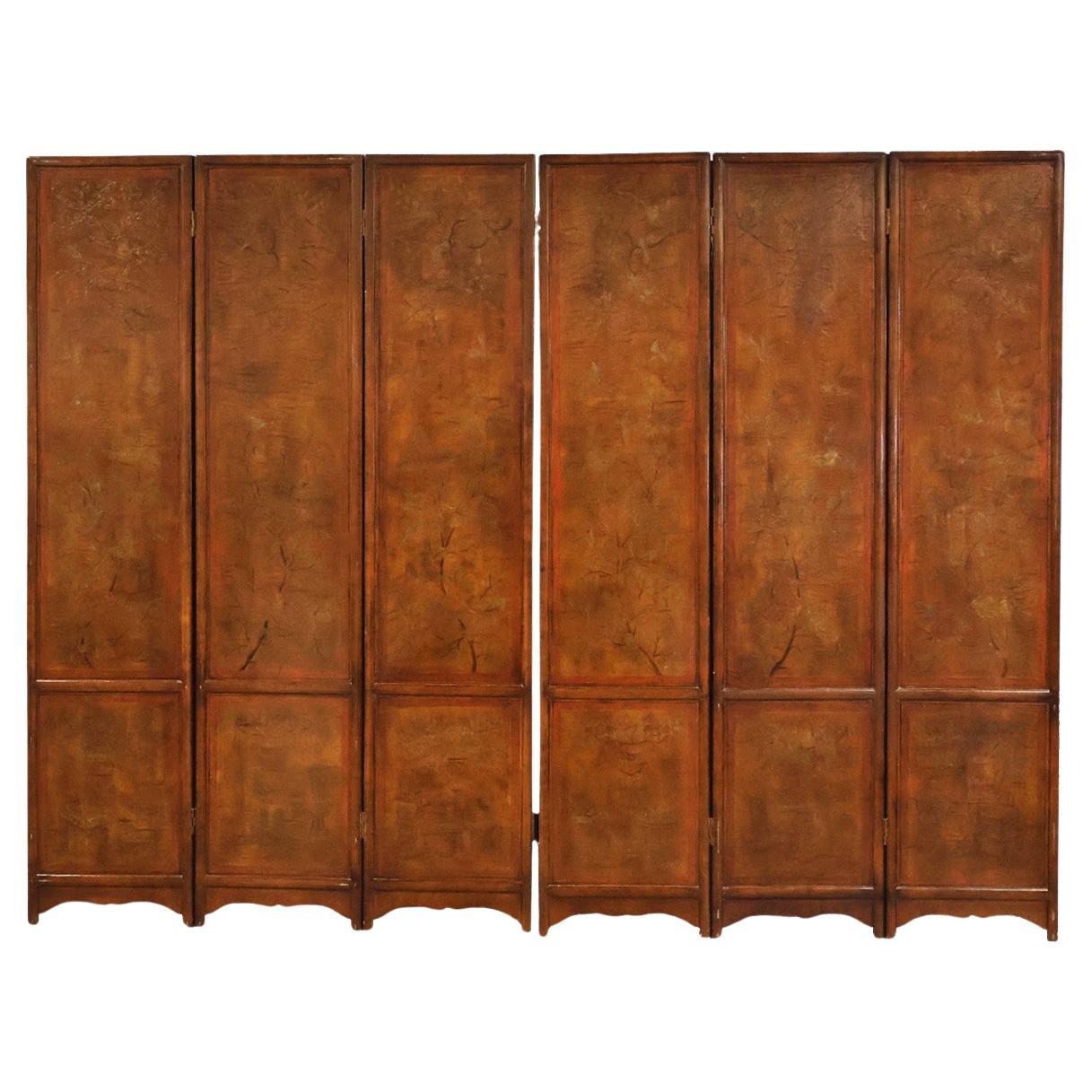 20th Century Chinese Six Panel Folding Screen