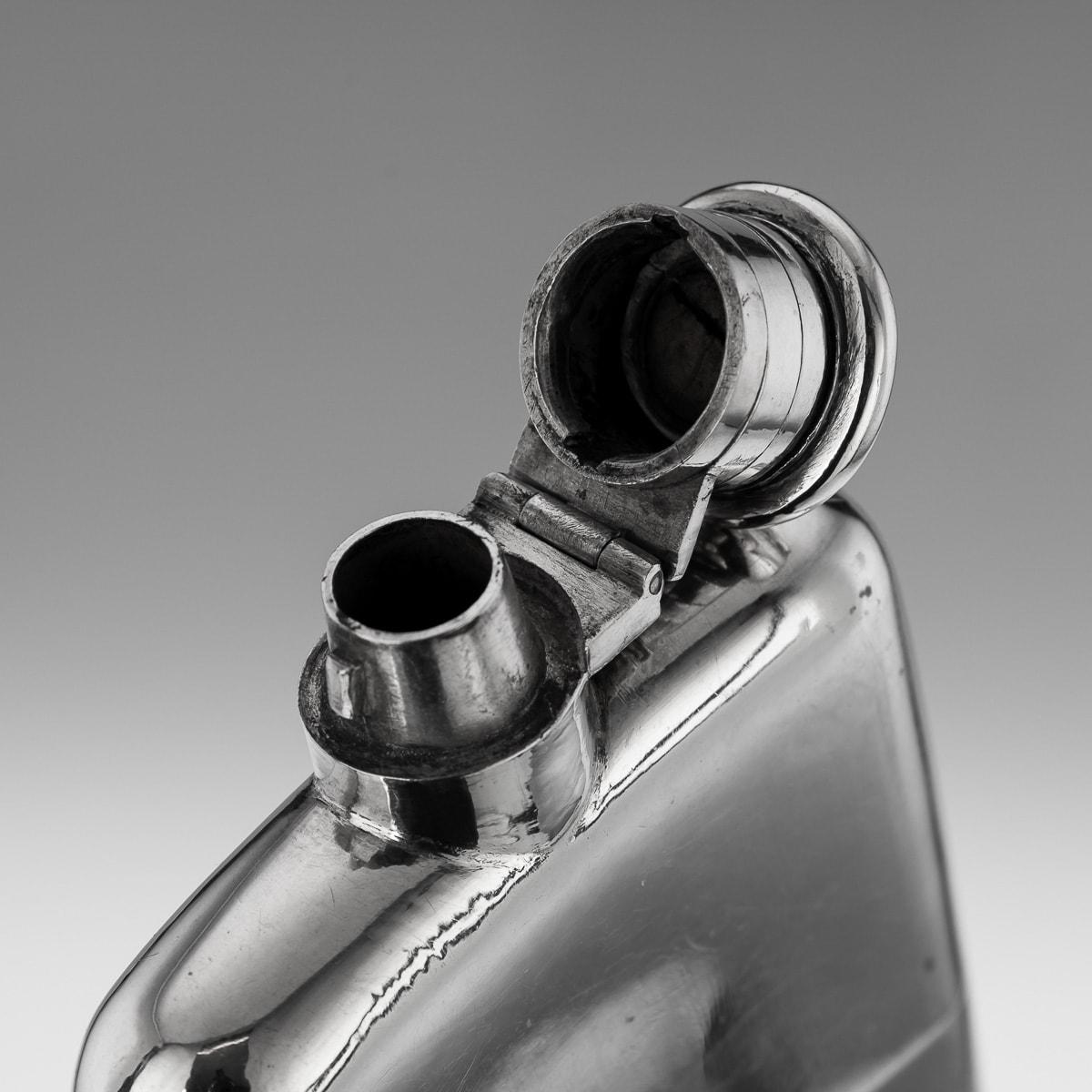 20th Century Chinese Solid Silver Hip Flask, Canton, c.1920 For Sale 7